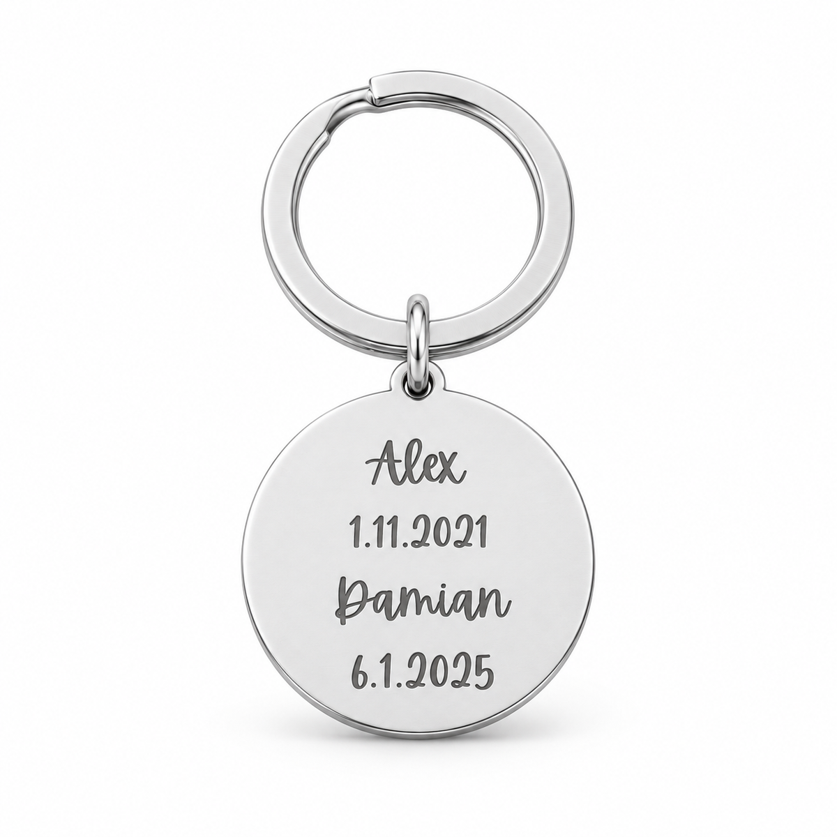 Key chain with engraved text/picture